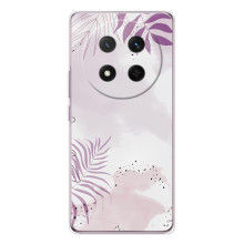 Чехол с цветочным принтом на Хонор X9с – Фиолетовые листья