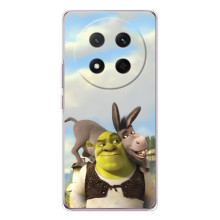 Чехол с мультфильмом Шрек на Huawei Honor X9c – Шрек и осел