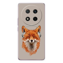 Чехол с принтом лисички на Хuawei Гор ор Х9с (Лиса в наушниках)