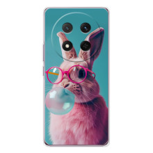 Чехол с принтом стильные животные для Хонор X9с (Кролик в очках)