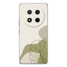 Силиконовый чехол с принтом в цветах на Huawei Honor X9c (Монстера зелёная)