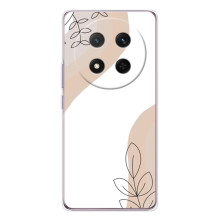 Силиконовый чехол с принтом в цветах на Huawei Honor X9c (Нюдовый дизайн)