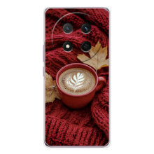 Чехол с уникальным дизайном «Осень с кофе» для Huawei Honor X9c – Кофе на пледе