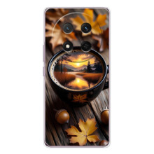 Чехол с уникальным дизайном «Осень с кофе» для Huawei Honor X9c – Тёмный кофе
