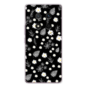 Чохли з тематикою "КВІТИ" на Huawei Honor X9c (цвітіння на чорному)