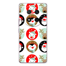 Силиконовый бампер на рождество для Huawei Honor X9c (Рождественский принт)