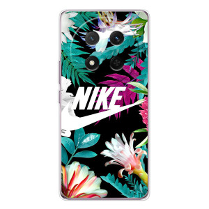 Силиконовый Чехол на Huawei Honor X9c с картинкой Nike (Цветочный Nike)