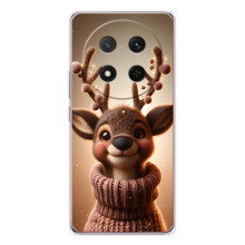 Яркий чехол для Huawei Honor X9c с Зимними Оленятами (Олень в свитере)