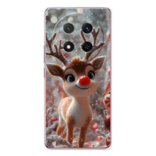 Яркий чехол для Huawei Honor X9c с Зимними Оленятами (Олень с носом)