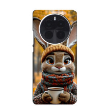 Друкований чохол 'Звірята з кавою' для Huawei Honor X9d – Зайчик з кавою