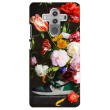 Брендновые Чехлы для Huawei Mate 10 Pro - (PREMIUMPrint) (Nike цветы)