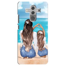 Чехол с печатью для Huawei Mate 10 Pro - (Мама с ребенком) (AlphaPrint) (Мама с доченькой)
