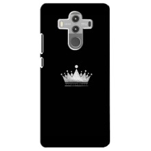 Чехол (Корона на чёрном фоне) для Хуавей Мейт 10 Про – Белая корона