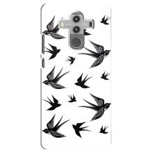 Чехол с птицами на Huawei Mate 10 Pro (VPrint) (Ласточки)