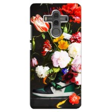 Брендновые Чехлы для Huawei Mate 10 - (PREMIUMPrint) (Nike цветы)