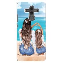 Чехол с печатью для Huawei Mate 10 - (Мама с ребенком) (AlphaPrint) (Мама с доченькой)