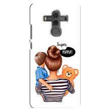 Чехол с печатью для Huawei Mate 10 - (Мама с ребенком) (AlphaPrint) (Мама с сыном)