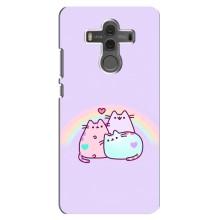 Чехол на Хуавей Мэйт 10 с Котами (VPrint) (Радужные котики)