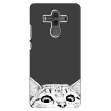 Чехол на Хуавей Мэйт 10 с Котами (VPrint) (Выглядывает кот)