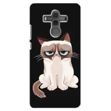 Чехол с принтом для Huawei Mate 10 (AlphaPrint) Модные коты (Грустный кот)