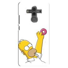 Чехол с Симпсонами для Huawei Mate 10 (VPrint) (Гомер с пончиком)
