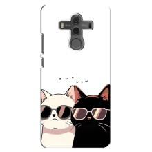 Чехол с рисунком кот на Huawei Mate 10 – Коты в очках
