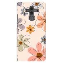 Чехол с цветочным принтом на Хуавей Мэйт 10 – Разноцветные цветы
