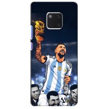 Чехлы для Huawei Mate 20 Pro, LYa-l09, LYA-L29 (Leo чемпион) (AlphaPrint) (Месси с кубком)