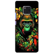 Чехол с Обезьянами Huawei Mate 20 Pro, LYa-l09, LYA-L29 - (AlphaPrint) (Обезьяна в тропиках)