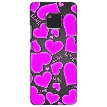 Чехлы для любимой на Хуавей Мейт 20 (VPrint) (Pink hearts)