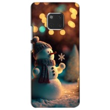 Чехлы на Новый Год Huawei Mate 20, HMA-L09, HMA-L29 – Снеговик праздничный
