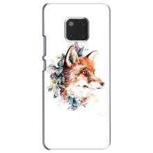 Чехлы с картинкой Лисички для Huawei Mate 20, HMA-L09, HMA-L29 (VPrint) (Лисичка в цветочках)