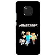 Чехол Майнкрафт на Huawei Mate 20, HMA-L09, HMA-L29 (AlphaPrint) Minecraft (герои Minecraft)