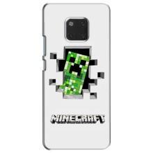 Чехол Майнкрафт на Huawei Mate 20, HMA-L09, HMA-L29 (AlphaPrint) Minecraft (крипер Майнкрафт)