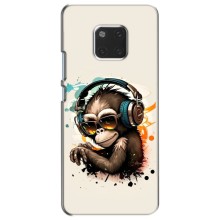 Чохол з Мавпами Huawei Mate 20, HMA-L09, HMA-L29 - (AlphaPrint) (Макака в навушниках)