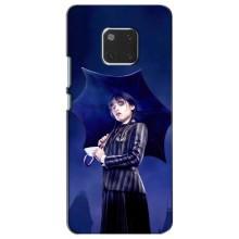 Чехлы Венсдей на Huawei Mate 20, HMA-L09, HMA-L29 Уэнсдей (AlphaPrint) (Уэнздей с зонтом)