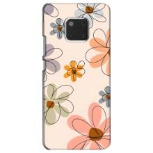 Чехол с цветочным принтом на Хуавей Мейт 20 – Разноцветные цветы