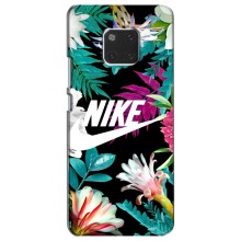 Силиконовый Чехол на Huawei Mate 20, HMA-L09, HMA-L29 с картинкой Nike (Цветочный Nike)