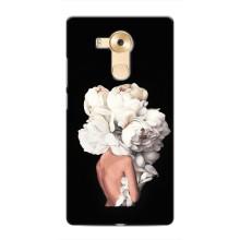 Чехлы (ART) Цветы на Huawei Mate 8, NXT (VPrint) (Белые цветы)