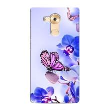 Чехлы с Цветами для Huawei Mate 8, NXT (VPrint) (Бабочка на цветочке)