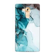 Чехол для Хуавей Мейт 8 - с принтом (Дизайнерские) (AlphaPrint) (Бирюзовый мрамор)