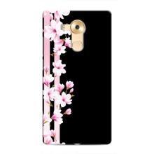 Чехол для Хуавей Мейт 8 - с принтом (Дизайнерские) (AlphaPrint) (Цветочки)