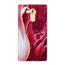 Чехол для Хуавей Мейт 8 - с принтом (Дизайнерские) (AlphaPrint) (Мрамор красный)