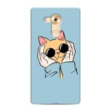 Чохол на Хуавей Мейт 8 з Котиками (VPrint) (Котик в окулярах)
