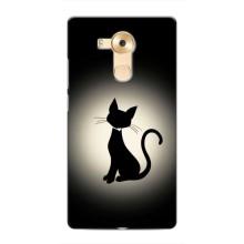 Чохол з принтом для Huawei Mate 8, NXT (AlphaPrint) Модні коти (Силует котика)