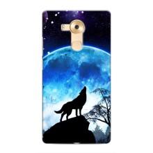 Защитные чехлы для Хуавей Мейт 8 (AlphaPrint) (ХИТ продаж) ВОЛК – Волк на луну