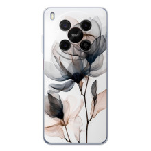Чехол с цветочным принтом на : Гуавей Мэйт 80 Про Макс 
 – Цветы на белом