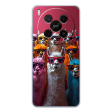 Чехол с принтом стильные животные для : Гуавей Мэйт 80 Про Макс 
 – Ламы в очках
