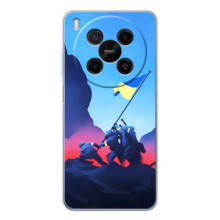 Чехол с украинским воином на Huawei Mate 80 Pro Max – Украинский прапор