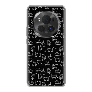 Чехол на тематику: Коты для Huawei Mate 80 RS Ultimate – Котики на черном